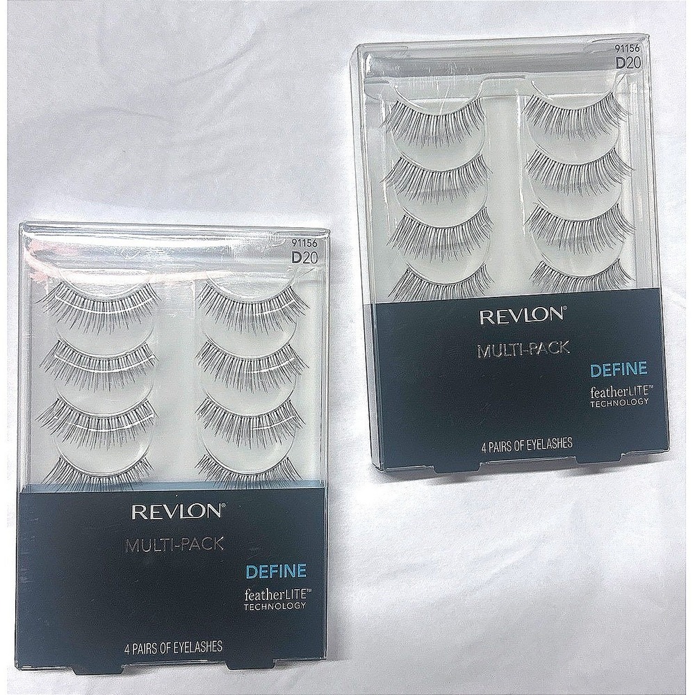 Revlon Define FeatherLite False Eyelashes Lot of 2 Multi Pack D20 NWT